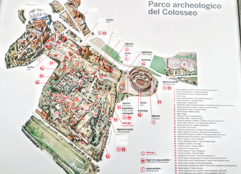 róma archeológiai park térképe