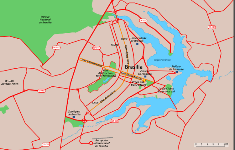 brazília fővárosi térkép
