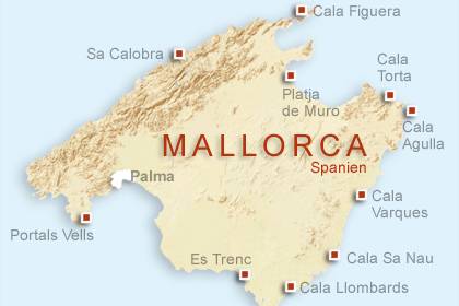 Mallorca strandtérkép